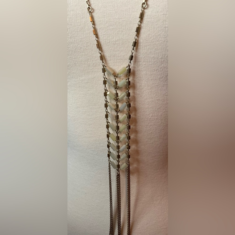 Bella Jack Gold Beaded Long Necklace Tassel‎ - Picture 5 of 6